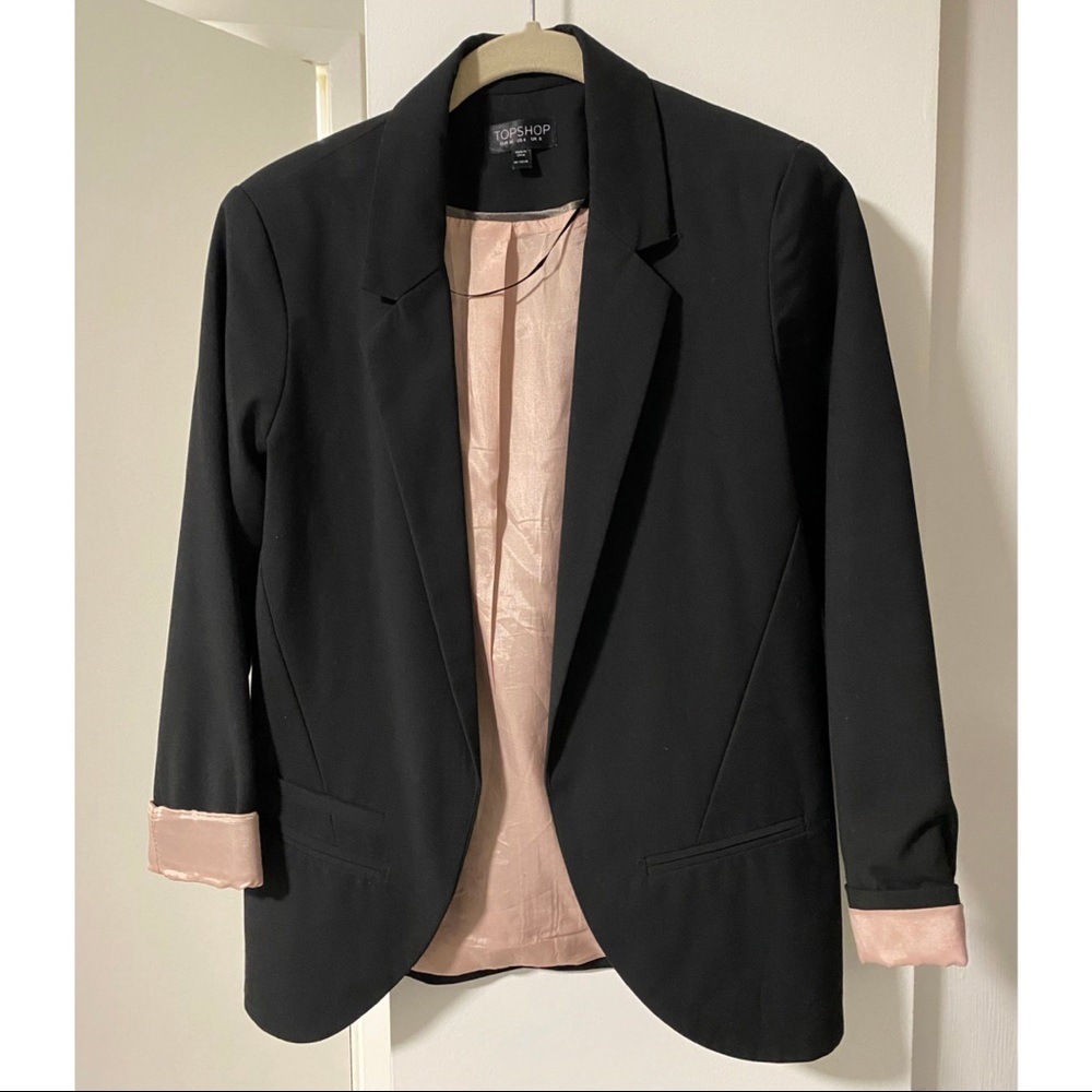 Top Shop 3/4 Length Sleeve Black Blazer US Size 4